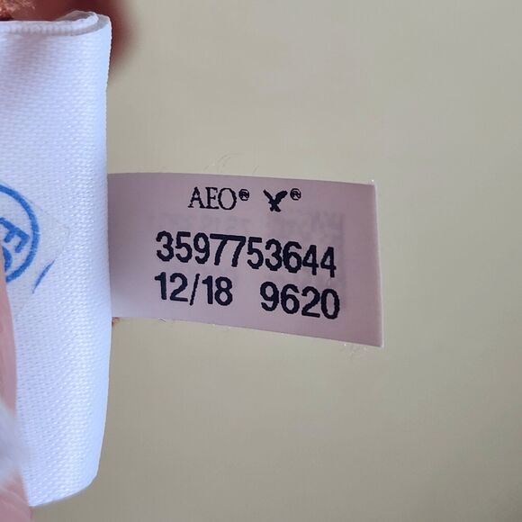 American Eagle XS Light Boho Blouse tassel tiered eyelets Floral Hippie Peplum - Picture 4 of 9